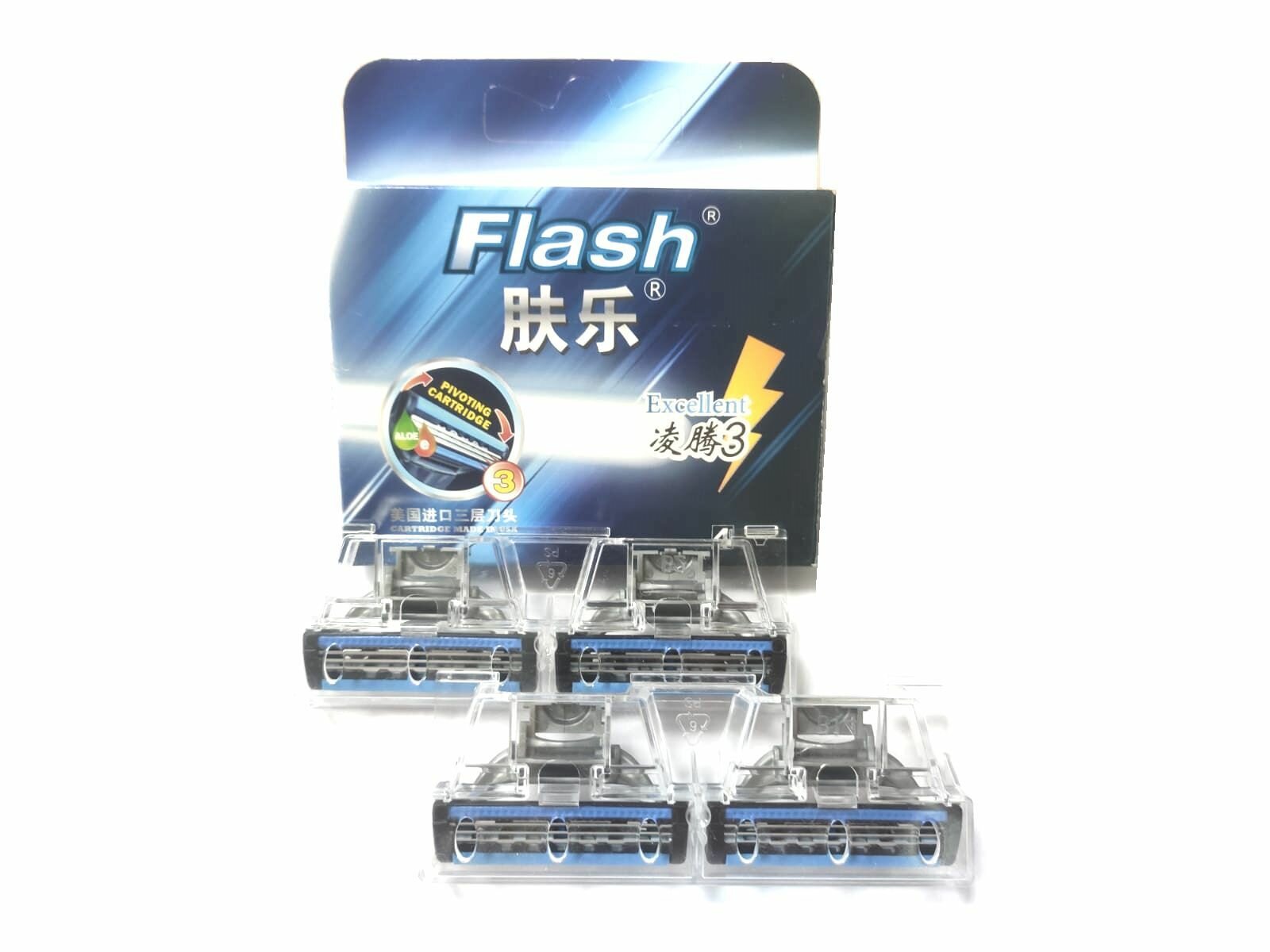 Набор сменных кассет для станка FLASH-M3 лезвия 4 шт.