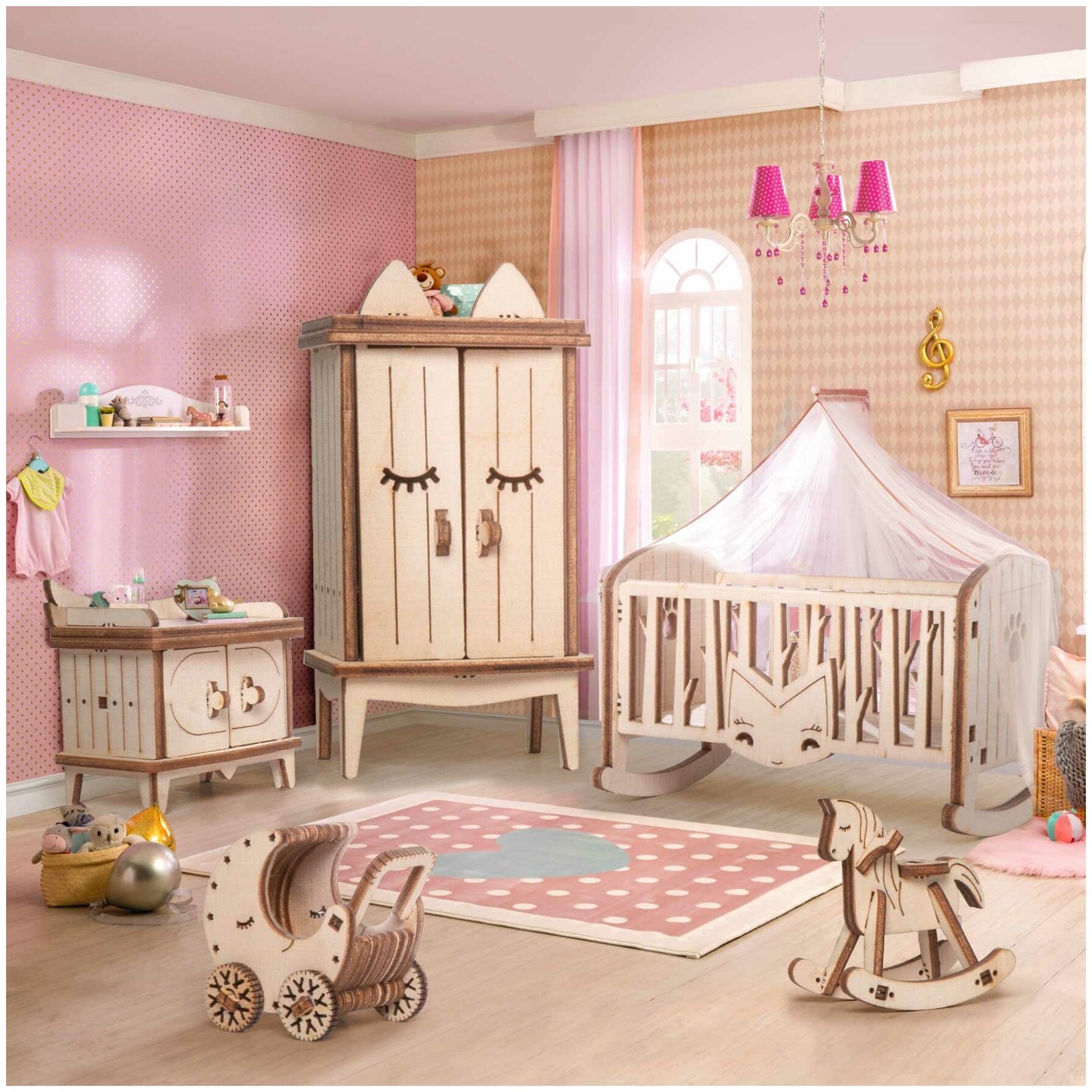 Набор кукольной мебели Lemmo Большая Детская комната