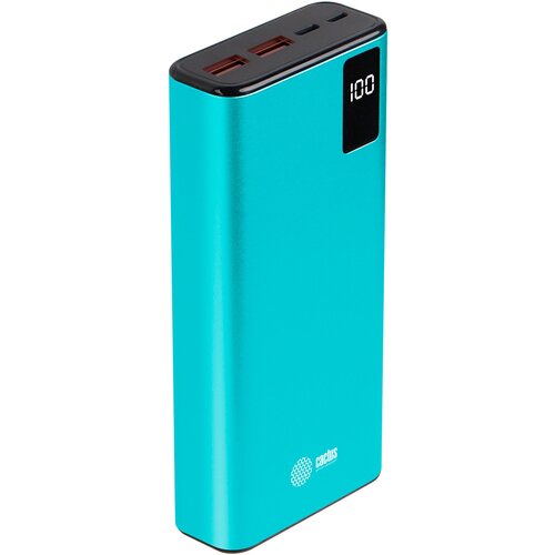 Мобильный аккумулятор Cactus CS-PBFSYT-20000 20000mAh 3A 2xUSB голубой