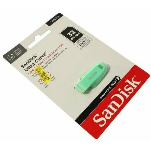 Флешка Sandisk CZ550 Ultra Curve USB 3.2 32GB (синий) флешка криптекс ® compass lock 32 гб