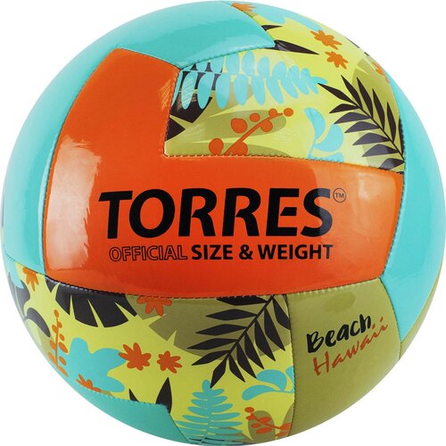 Мяч для пляжного волейбола TORRES Hawaii V32075B, размер 5 мяч волейбольный torres hawaii v32075b