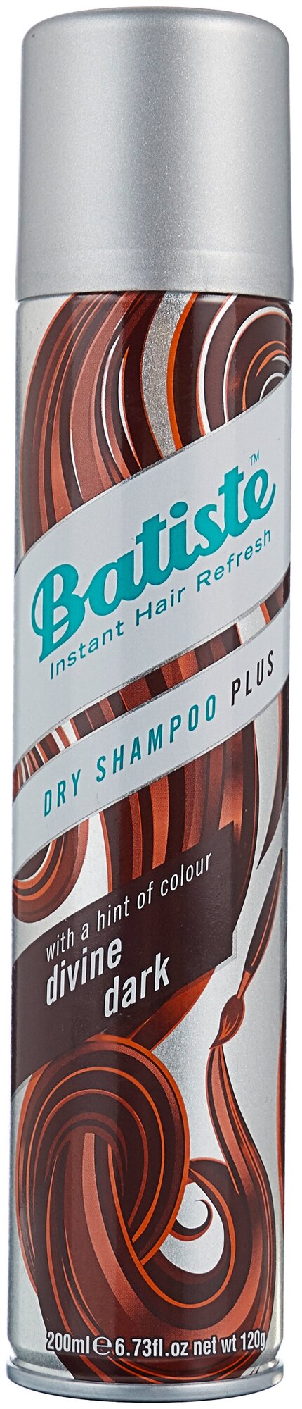 Batiste. Cухой шампунь Dark Hair, для темных и темно-каштановых волос. 200 мл