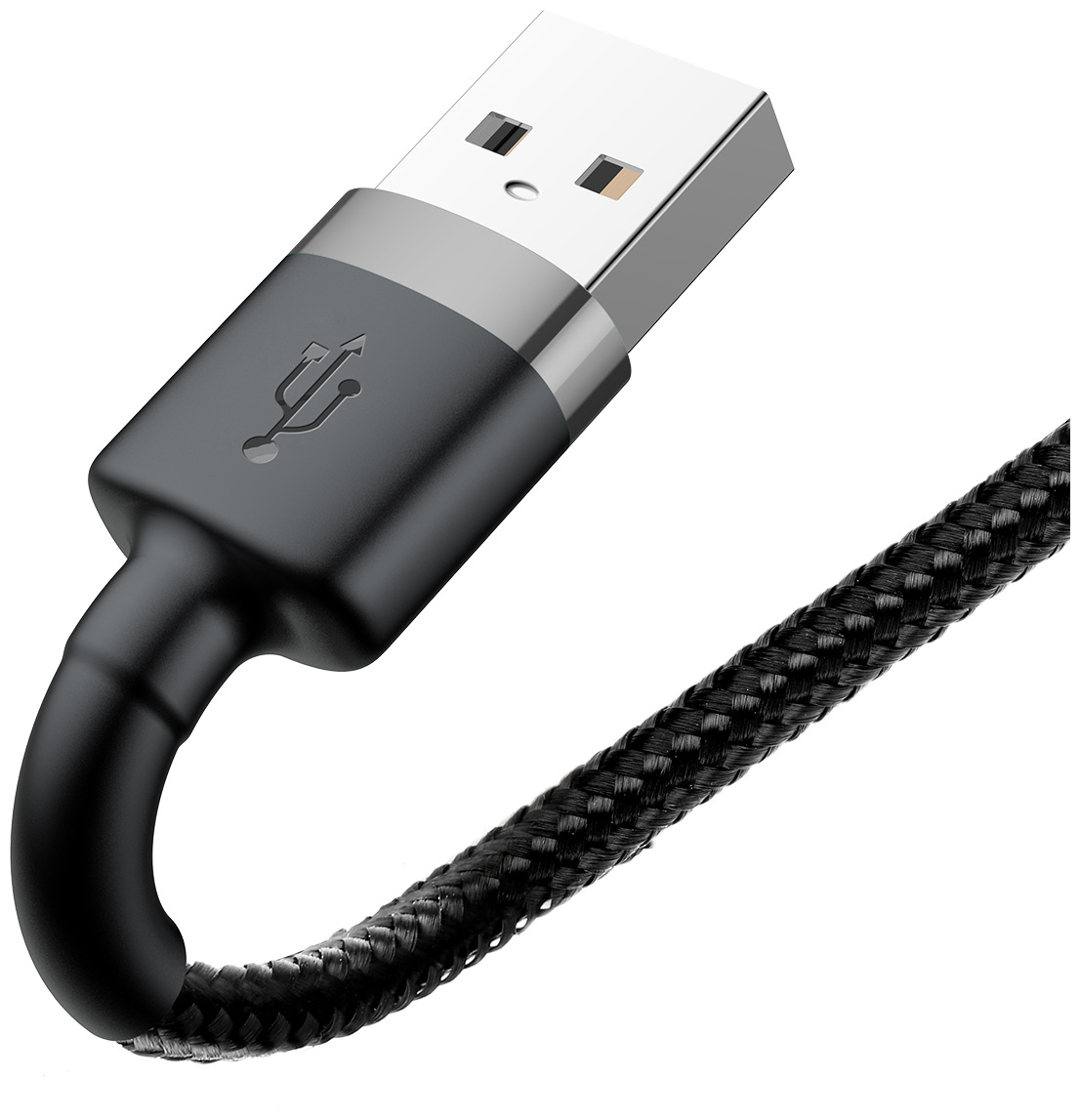 Кабель Baseus Cafule USB - Lightning, 1 м, 1 шт., черный/серый - фотография № 4