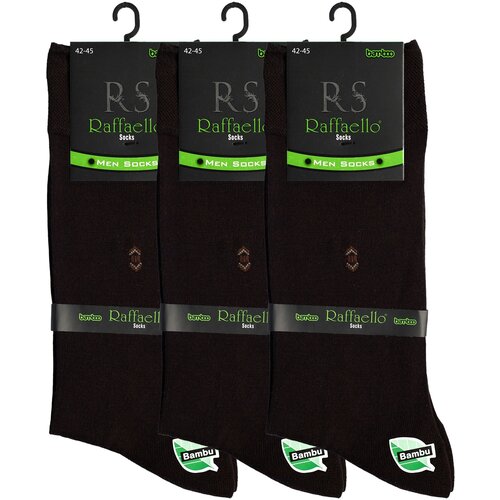 фото Носки raffaello socks, 3 пары, размер 42-45, коричневый