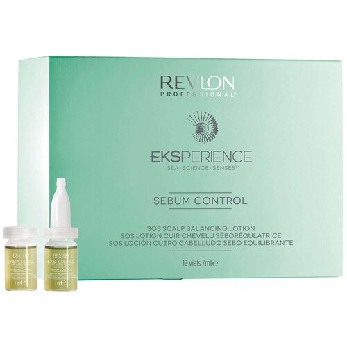 Лосьон для кожи головы очищающий Revlon Eksperience Sebum Control Sos Scalp Balancing Lotion регулирующий 12 шт по 7 мл