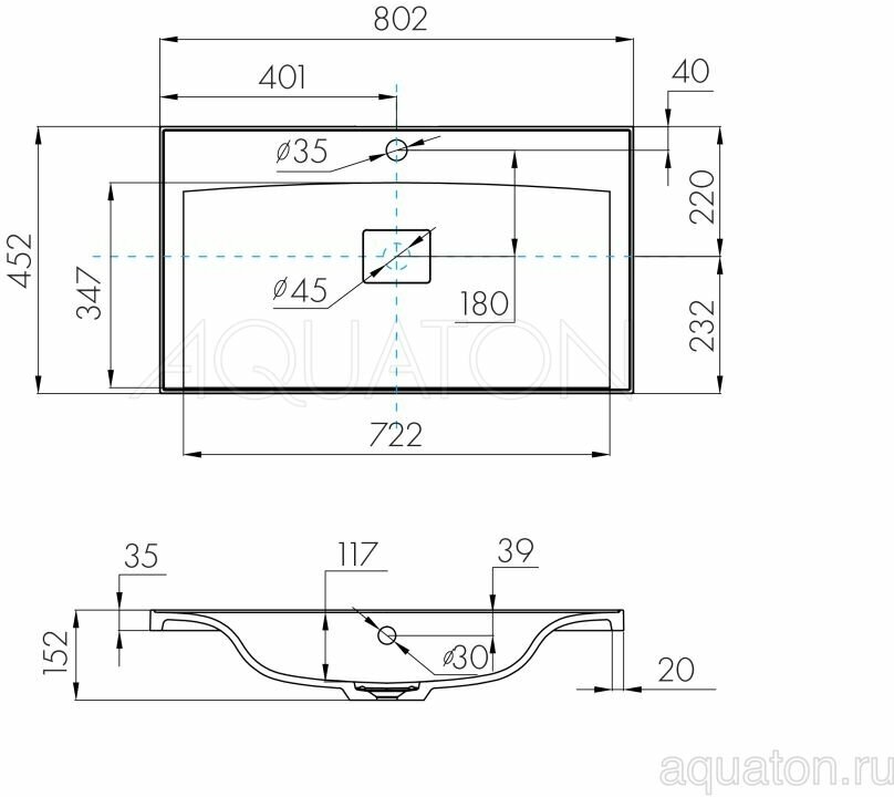 Раковина AQUATON Айрис M 800 белая 1A73263KAG010 * - фотография № 5