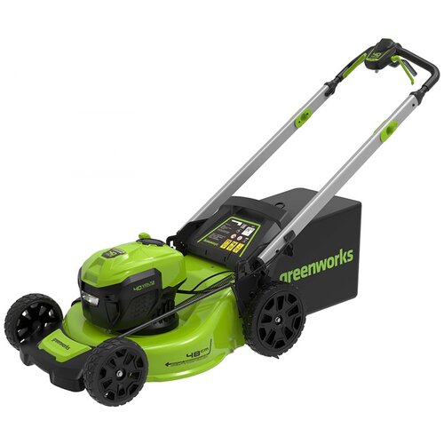 Аккумуляторная газонокосилка Greenworks GD40LM48sp 2517407UB, 4 А·ч, с АКБ и ЗУ, 48 см