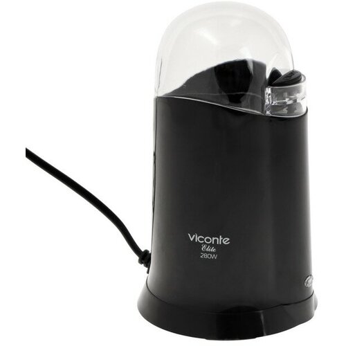 Кофемолка Viconte VC-3113, электрическая, ножевая, 280 Вт, 50 г, чёрная электрическая плита viconte vc 906 2 конфорки 2000 вт черный