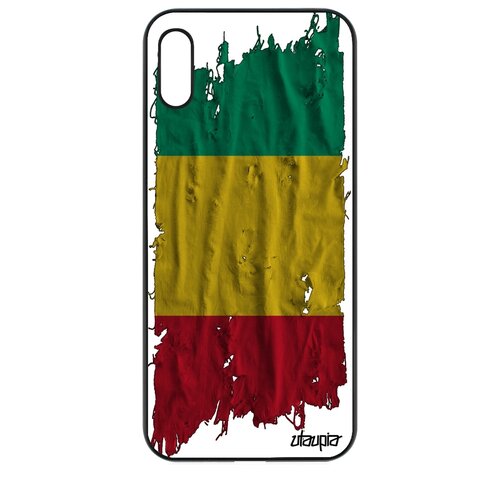 фото Чехол на смартфон honor 8a, "флаг гвинеи на ткани" страна патриот utaupia