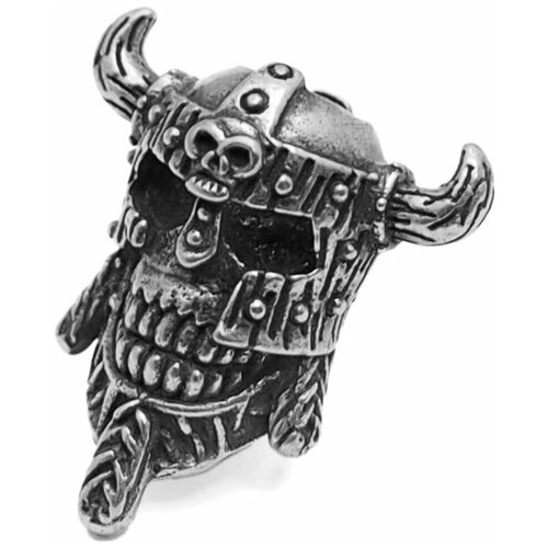 бусина бронзовая череп викинга Бусина на темляк череп викинга