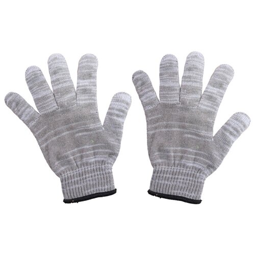 Перчатки защитные трикотажные утепленные двойные, цв. Серый (100 пар/уп)