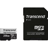 Карта памяти Micro SD Transcend 330S 256GB Class10 100MB/s (TS256GUSD330S) + SD adapter