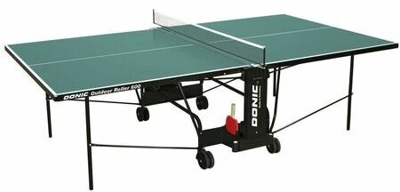 Всепогодный теннисный стол с сеткой Donic Outdoor Roller 600 зеленый