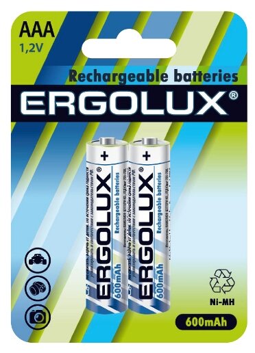 Аккумулятор Ni-Mh 600 мА·ч 1.2 В Ergolux Rechargeable batteries AAA 600