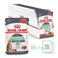 Влажный корм для взрослых кошек Royal Canin Digest Sensitive (Дайджест Сенситив) с чувствительным пищеварением, соус, 28 х 85г