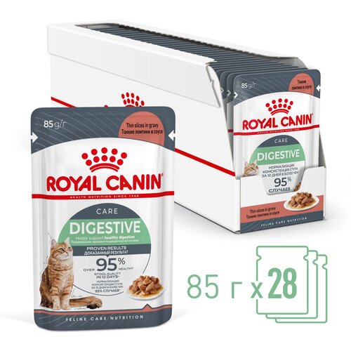 royal canin digest sensitive кусочки в соусе для кошек с чувствительным пищеварением 85 гр 6 уп Влажный корм для взрослых кошек Royal Canin Digest Sensitive (Дайджест Сенситив) с чувствительным пищеварением, соус, 28 х 85г