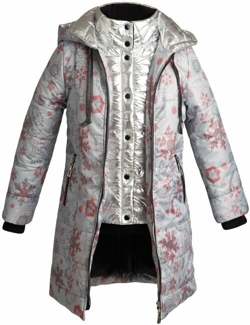 Куртка зимняя для девочки/куртка удлиненная/152