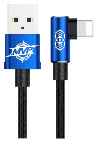 Кабель Baseus MVP Elbow Type Cable USB - Lightning 1.5A 2m Blue (CALMVP-A03)