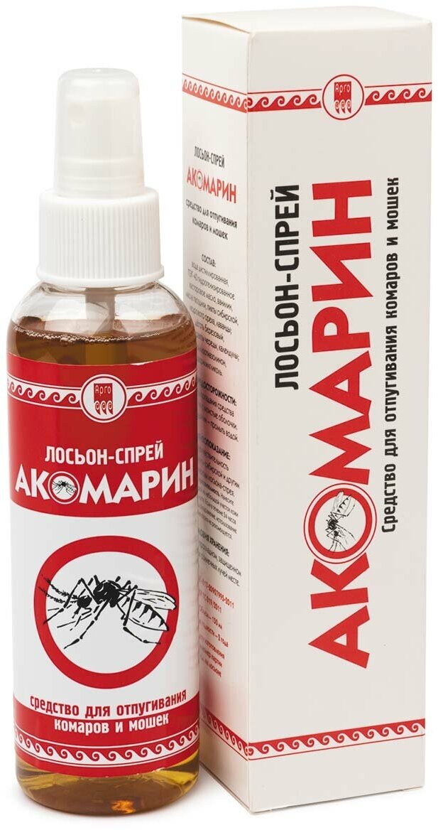 Лосьон-спрей от комаров и мошек «Акомарин», 150 мл