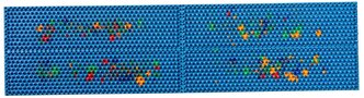 Ляпко массажный коврик Квадро, шаг игл 5.8 мм 47x11.8 см, синий