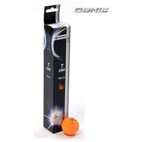 Мяч для настольного тенниса DONIC T-ONE, оранжевый (6 шт)
