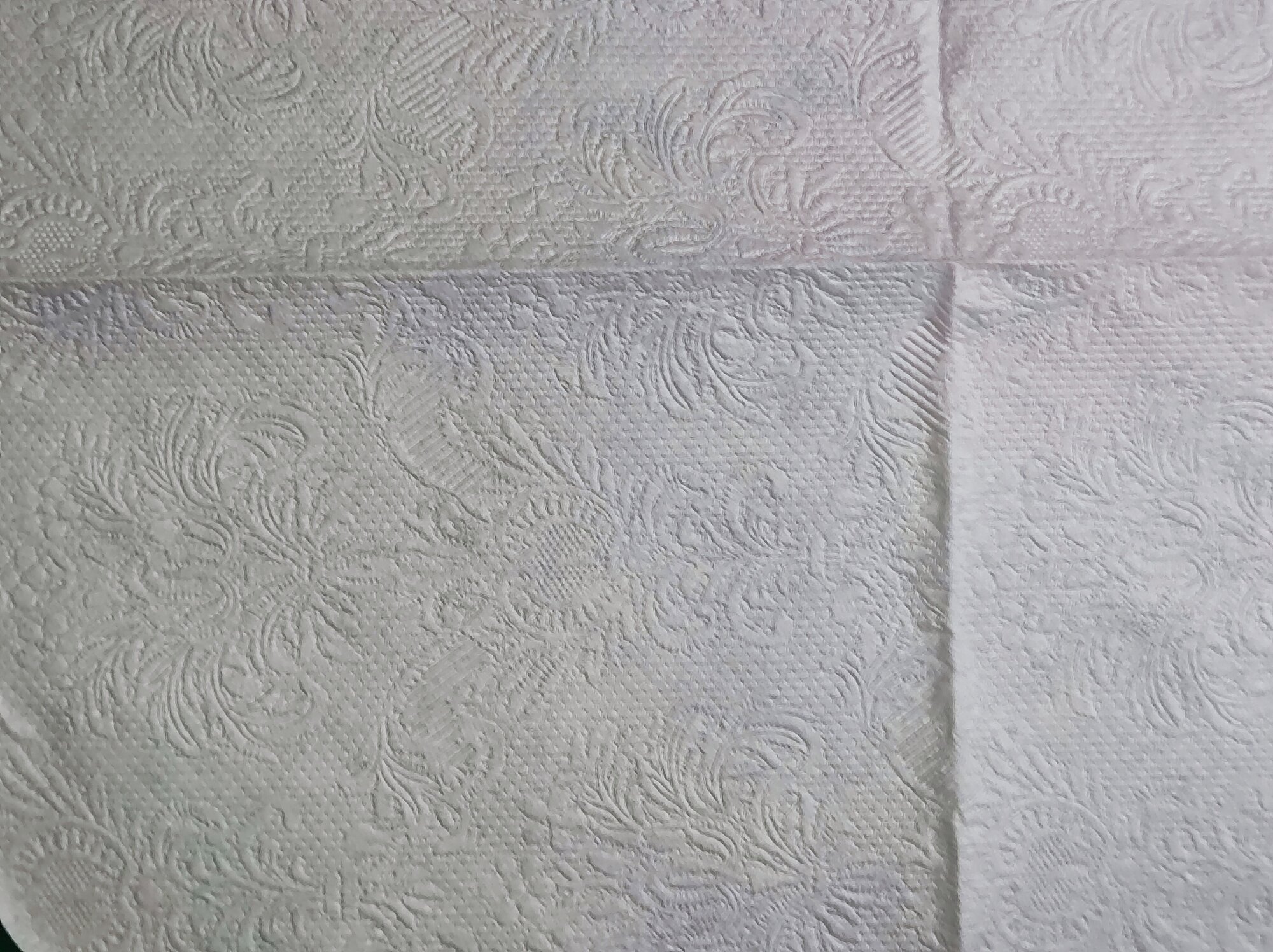 Салфетки бумажные сервировочные "Барокко Белый" , 3 слоя, 33x33 см, 12 листов - фотография № 5
