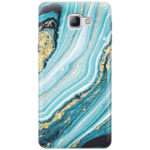 фото Cиликоновый чехол на samsung galaxy a9 / самсунг а9 с принтом "green marble" gosso