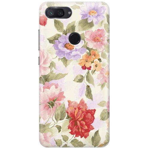 фото Cиликоновый чехол на xiaomi mi 8 lite / сяоми ми 8 лайт с принтом "нежные цветы" gosso