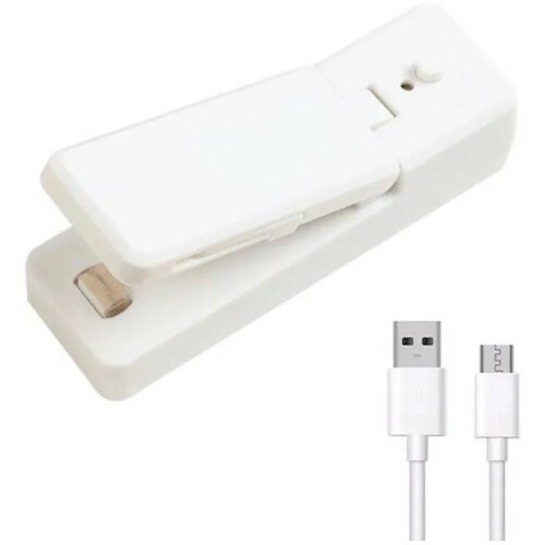 фото Запайщик пакетов, портативный lps-03, портативный, акб, 400 mah, складной нож, usb(белый) no name