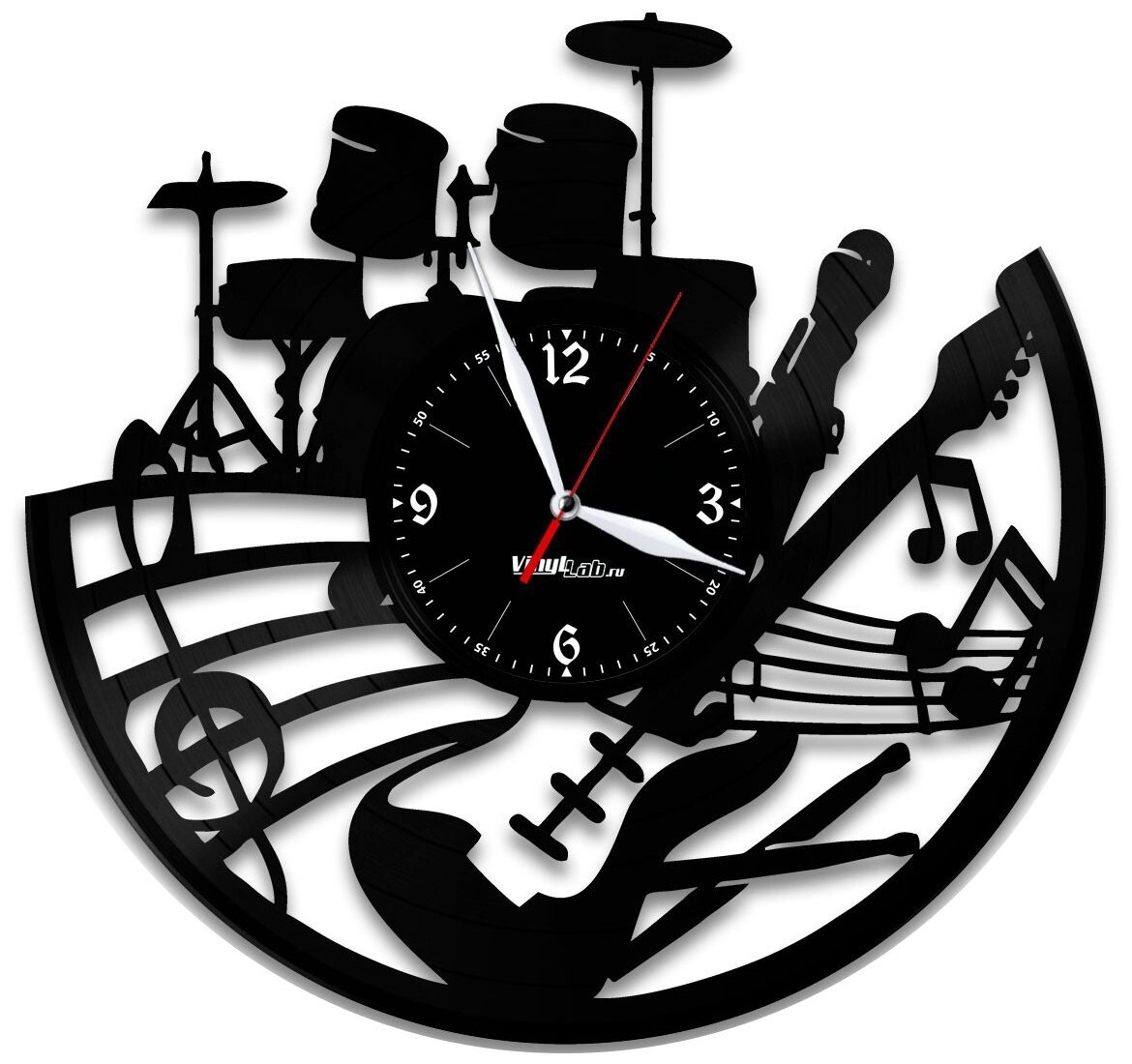 Часы из виниловой пластинки (c) VinylLab Музыка