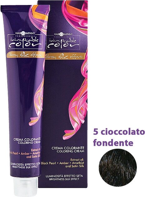 HAIR COMPANY 6.1 крем-краска, темно-русый пепельный / INIMITABLE COLOR Coloring Cream 100 мл - фото №4