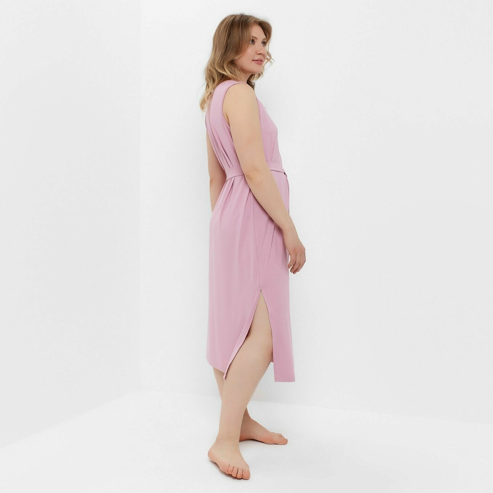 Сорочка женская (миди) MINAKU: Home collection цвет розовый, размер 52 - фотография № 3