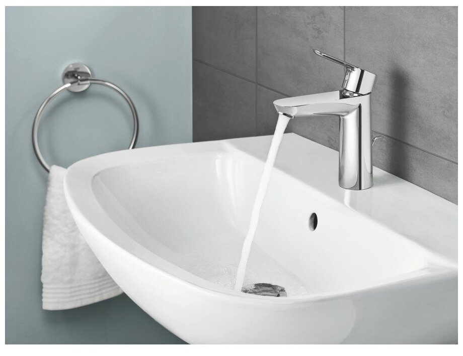 Набор для ванной: раковина, смеситель StartFlow и сифон, GROHE Bau Ceramic, (39472000)