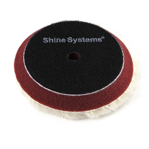 Круг полировочный из стриженого меха "Shine Systems" Stripy Wool Pad 155мм. SS541