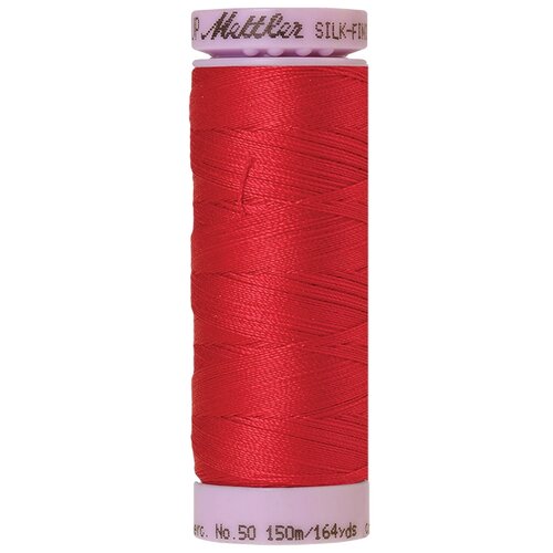 Нить для машинного квилтинга SILK-FINISH COTTON 50, 150 м 100% хлопок 0102 Poinsettia ( 9105-0102 )