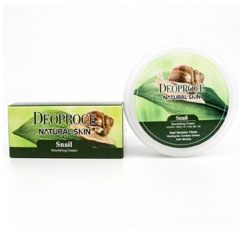 DEOPROCE NATURAL SKIN SNAIL NOURISHING CREAM Питательный крем для лица и тела c муцином улитки 100г