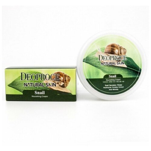 DEOPROCE NATURAL SKIN SNAIL NOURISHING CREAM Питательный крем для лица и тела c муцином улитки 100г