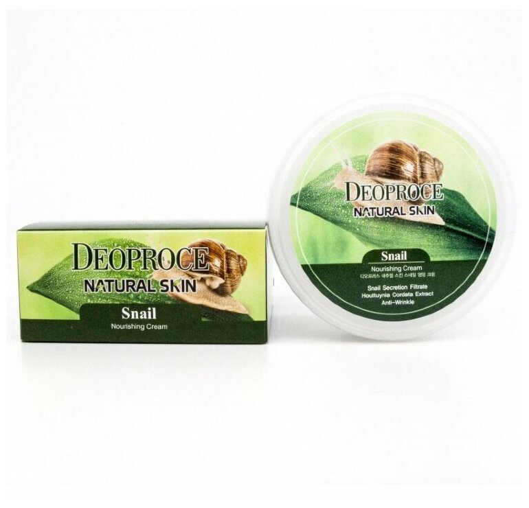 DEOPROCE NATURAL SKIN SNAIL NOURISHING CREAM Питательный крем для лица и тела c муцином улитки 100г