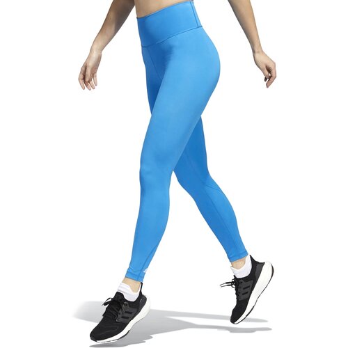 Легинсы  для фитнеса adidas, карманы, размер XS INT, голубой