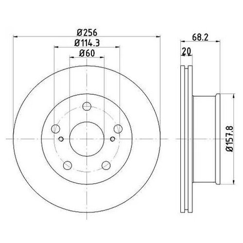 фото Тормозной диск nisshinbo nd1062 для toyota chaser, cressida, crown, mark ii ii