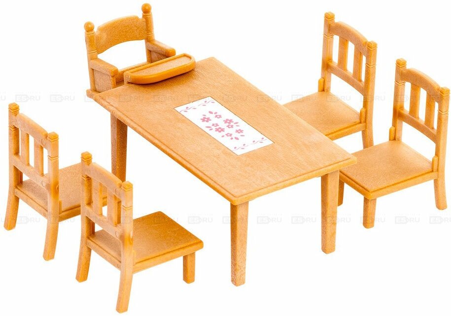Игровой набор Sylvanian Families Обеденный стол с 5-ю стульями - фото №11