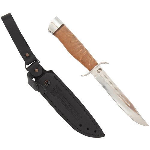 Нож Разведчика (сталь 95x18, карельская берёза-ал.) нож разведчика сталь 110х18мшд карельская берёза ал