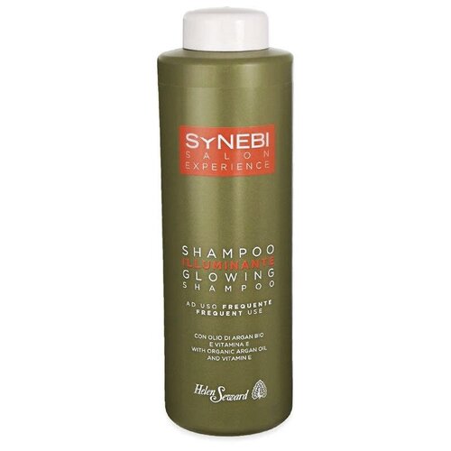Шампунь для придания блеска и яркости с органическим аргановым маслом и витамином Е / SYNEBI Glowing