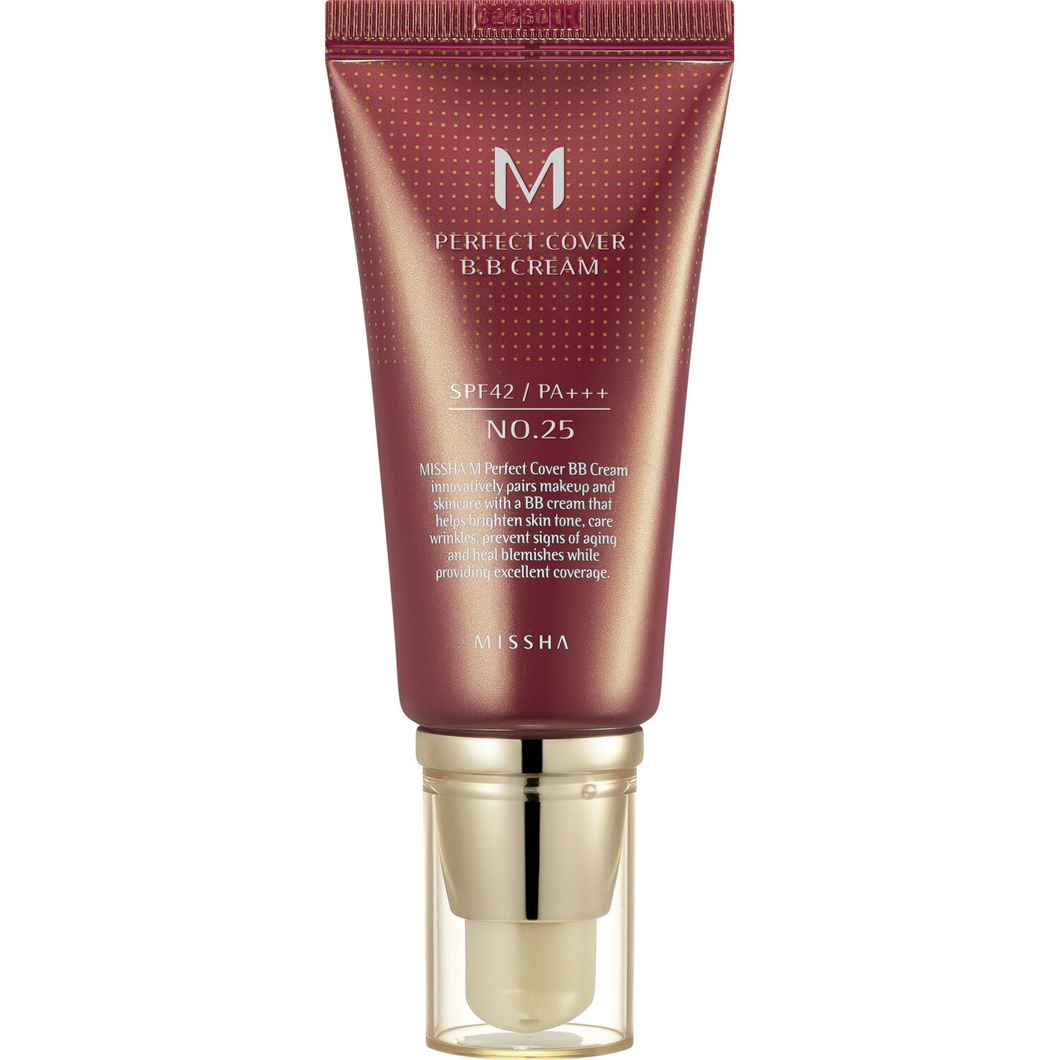 Missha BB крем M Perfect Cover BB Cream SPF 42/PA+++ 25 тон (тёплый бежевый) 50 ml.