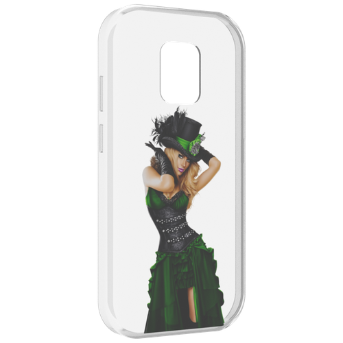 Чехол MyPads девушка-в-модном-длинном-платье женский для UleFone Power Armor 14 / 14 Pro задняя-панель-накладка-бампер