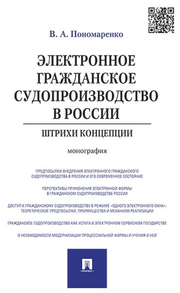 Электронное гражданское судопроизводство в России. Штрихи концепции. Монография - фото №1