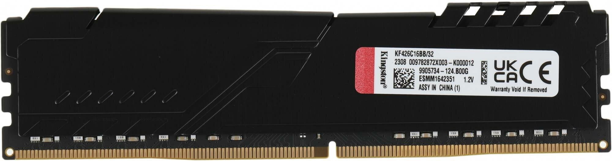 Модуль памяти KINGSTON Fury Beast Black DDR4 - 32ГБ 2666, DIMM, Ret - фото №12