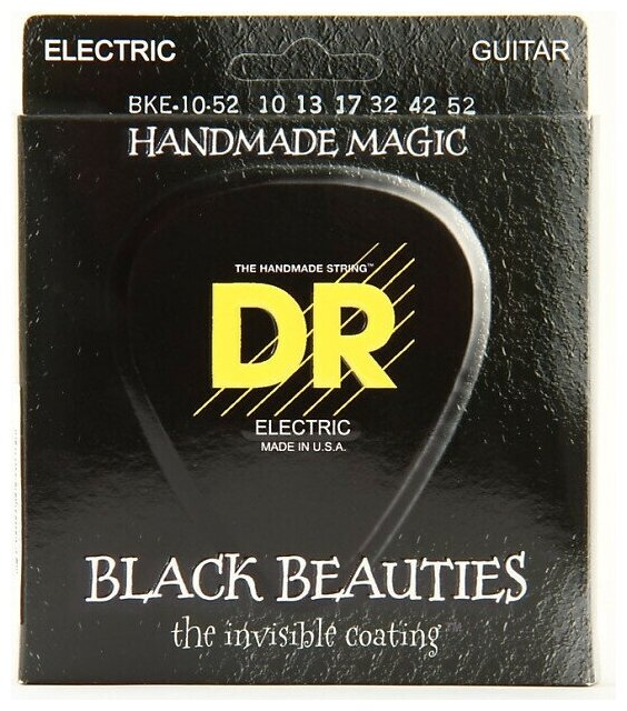 DR BKE-10/52 BLACK BEAUTIES струны для электрогитары чёрные 10 52