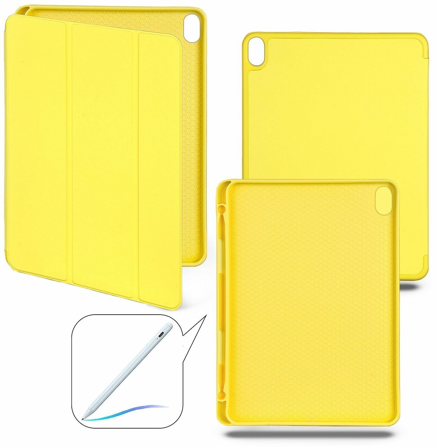 Чехол-книжка для iPad Air 4 (10.9", 2020) / iPad Air 5 (10.9", 2022) с отделением для стилуса, желтый