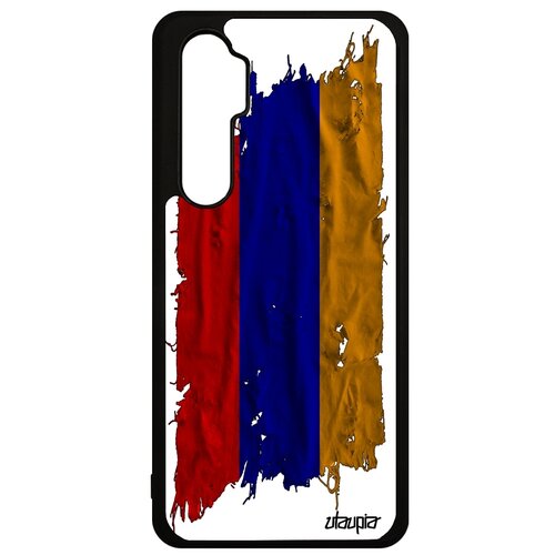 фото Чехол для смартфона mi note 10 lite, "флаг армении на ткани" страна utaupia